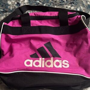 Adidas Pink and Black Duffle Bag
